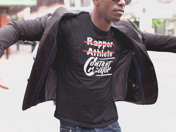 Rapper Athlete Content Creator, Rapper Athlete Shirt, Black Unisex T-Shirt, Bella+Canvas 3001 - The Illy Boutique